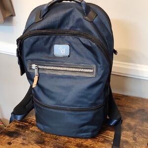 Tumi Navy Blue Men's Backpack with Front Zip Pocket